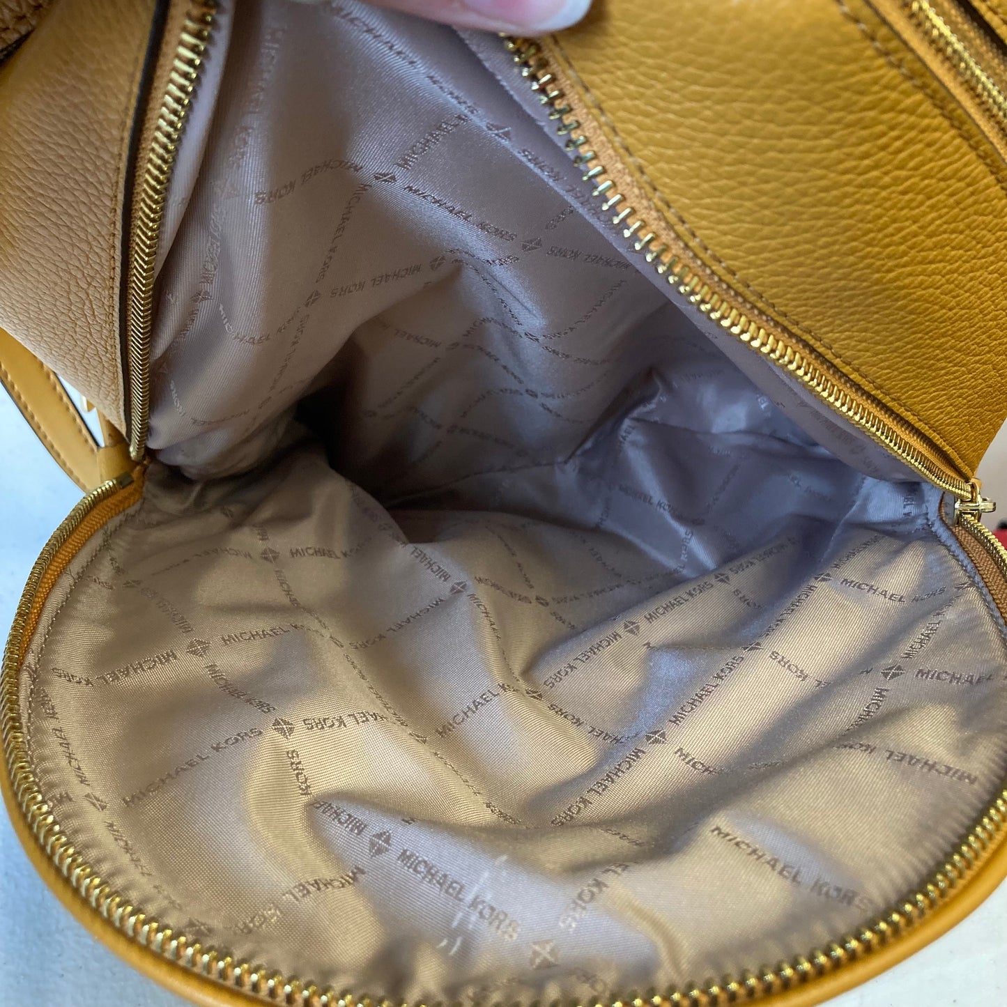 Backpack Designer By Michael Kors In Mustard, Size:Small