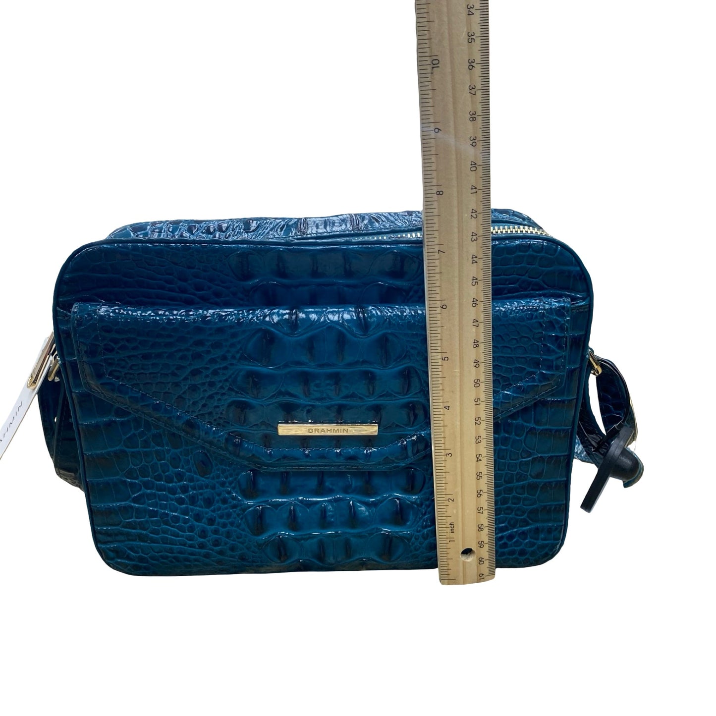 Handbag Designer By Brahmin In Blue, Size:Medium
