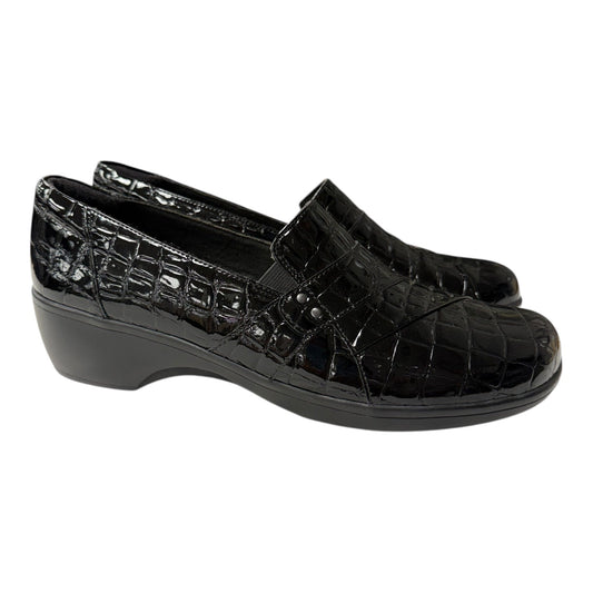 Shoes Flats By Clarks In Black, Size:12