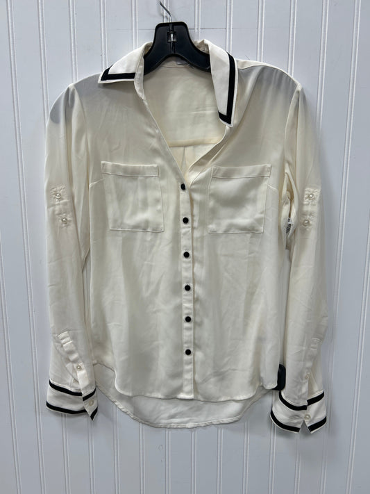 Blouse Ls By Express In Cream, Size:Xxs