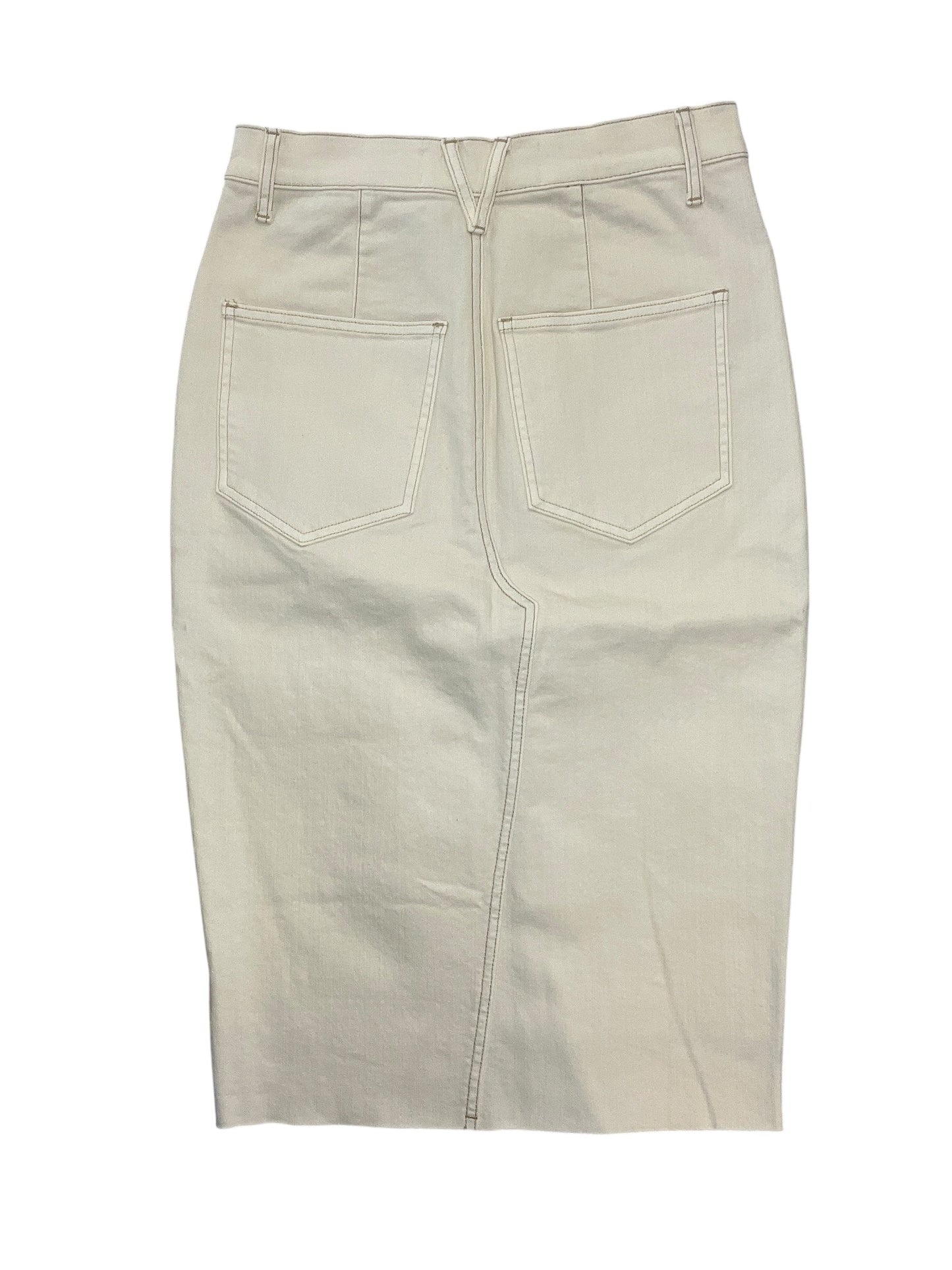 Skirt Midi By Veronica Beard In Cream Denim, Size:S