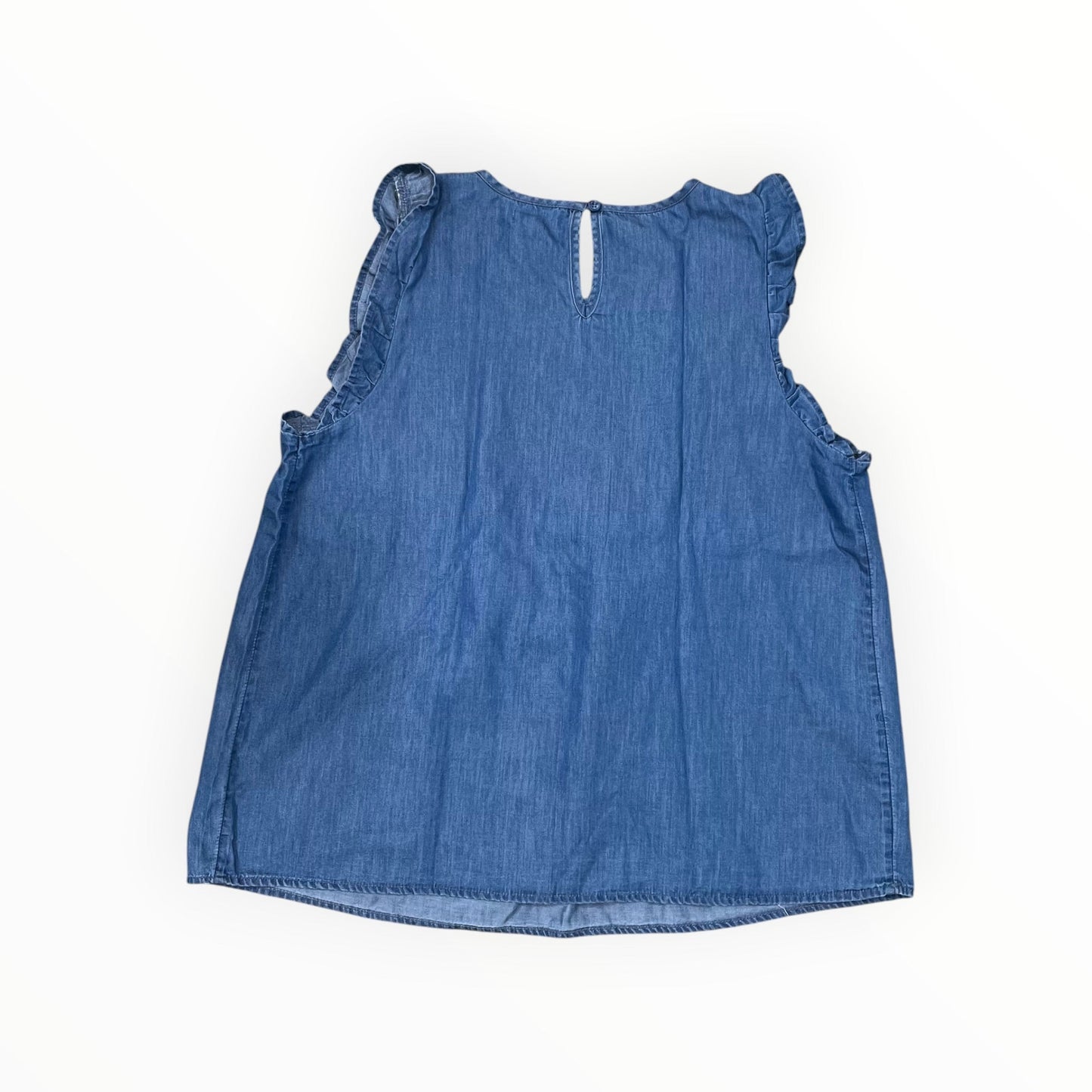 Top Sleeveless By Maurices In Blue Denim, Size:L