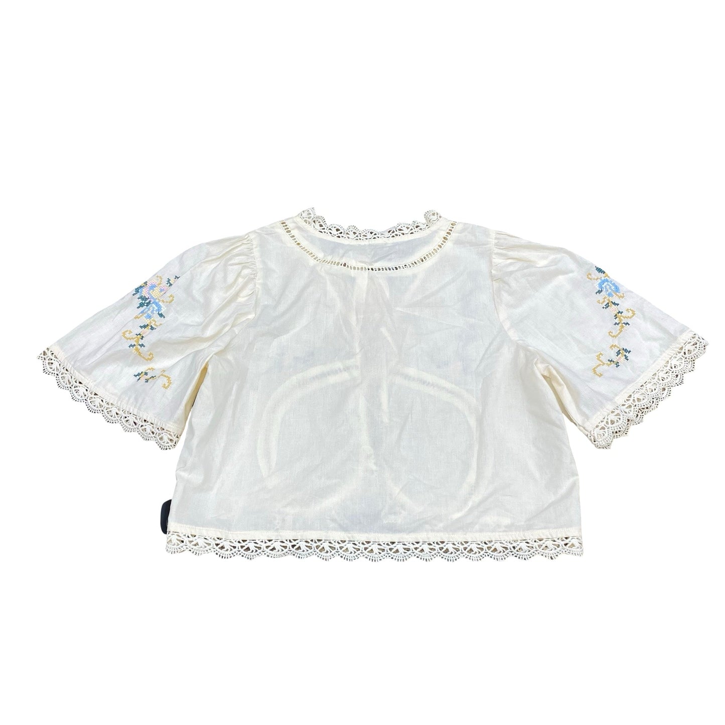 Top Ss By Jennifer & Grace In Cream & Yellow, Size:M