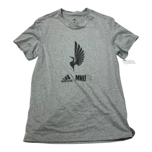 Athletic Top Ss By Adidas In Grey, Size:S