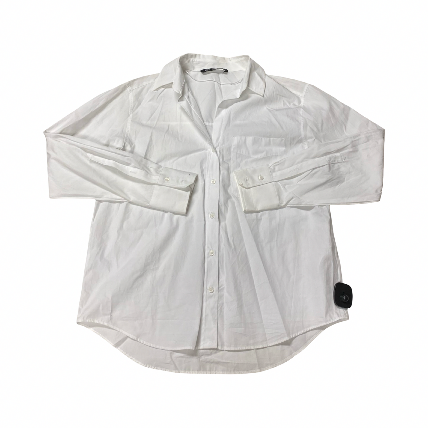 Blouse Ls By Zara In White, Size:S
