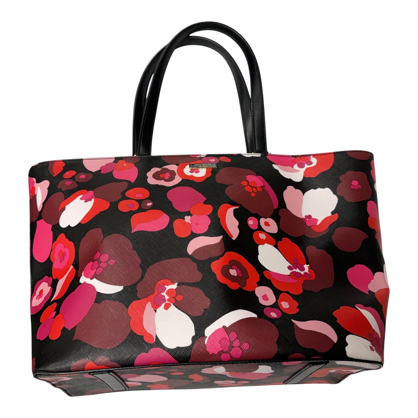 Handbag Designer By Kate Spade In Black & Pink, Size:Large