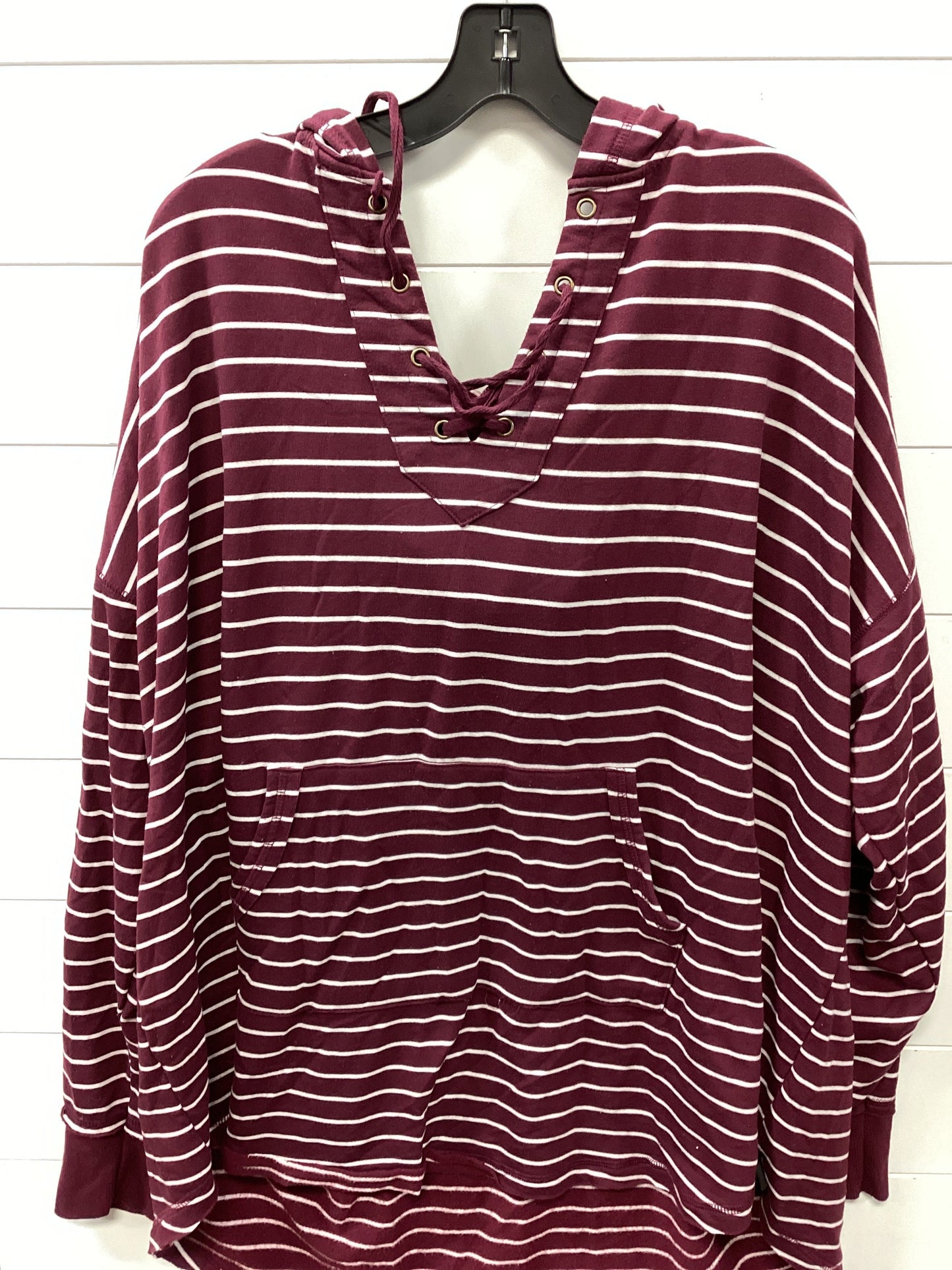 Top Ls By Maurices In Maroon, Size:4X