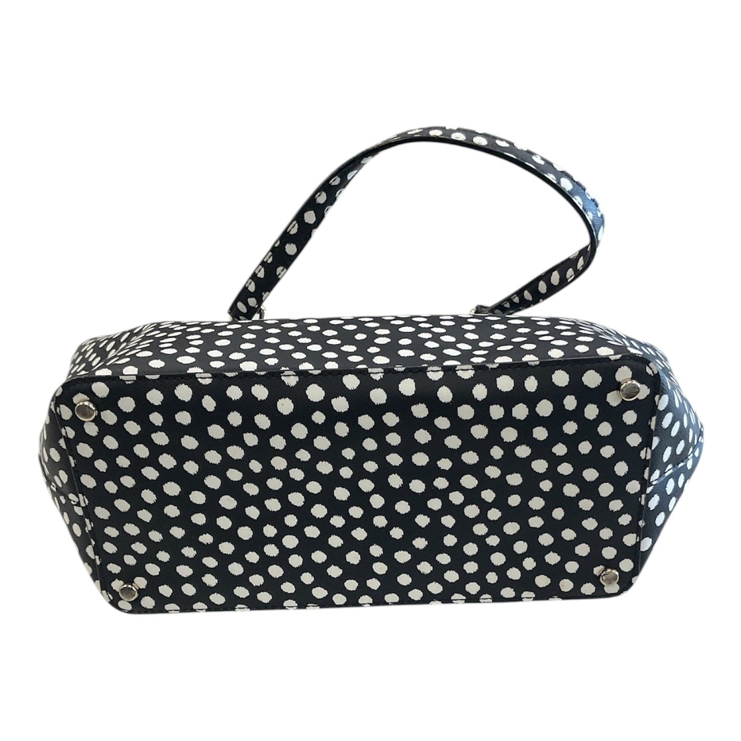 Handbag Designer By Kate Spade In Polkadot Pattern, Size:Medium