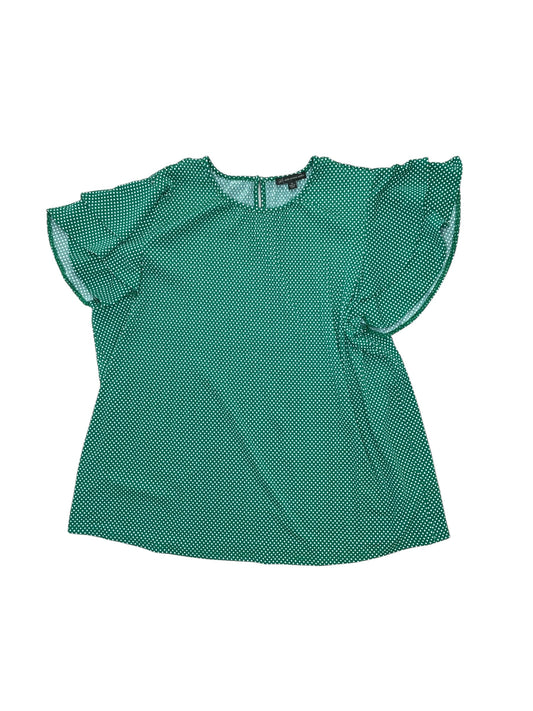 Blouse Ss By Adrianna Papell In Green, Size:Xl