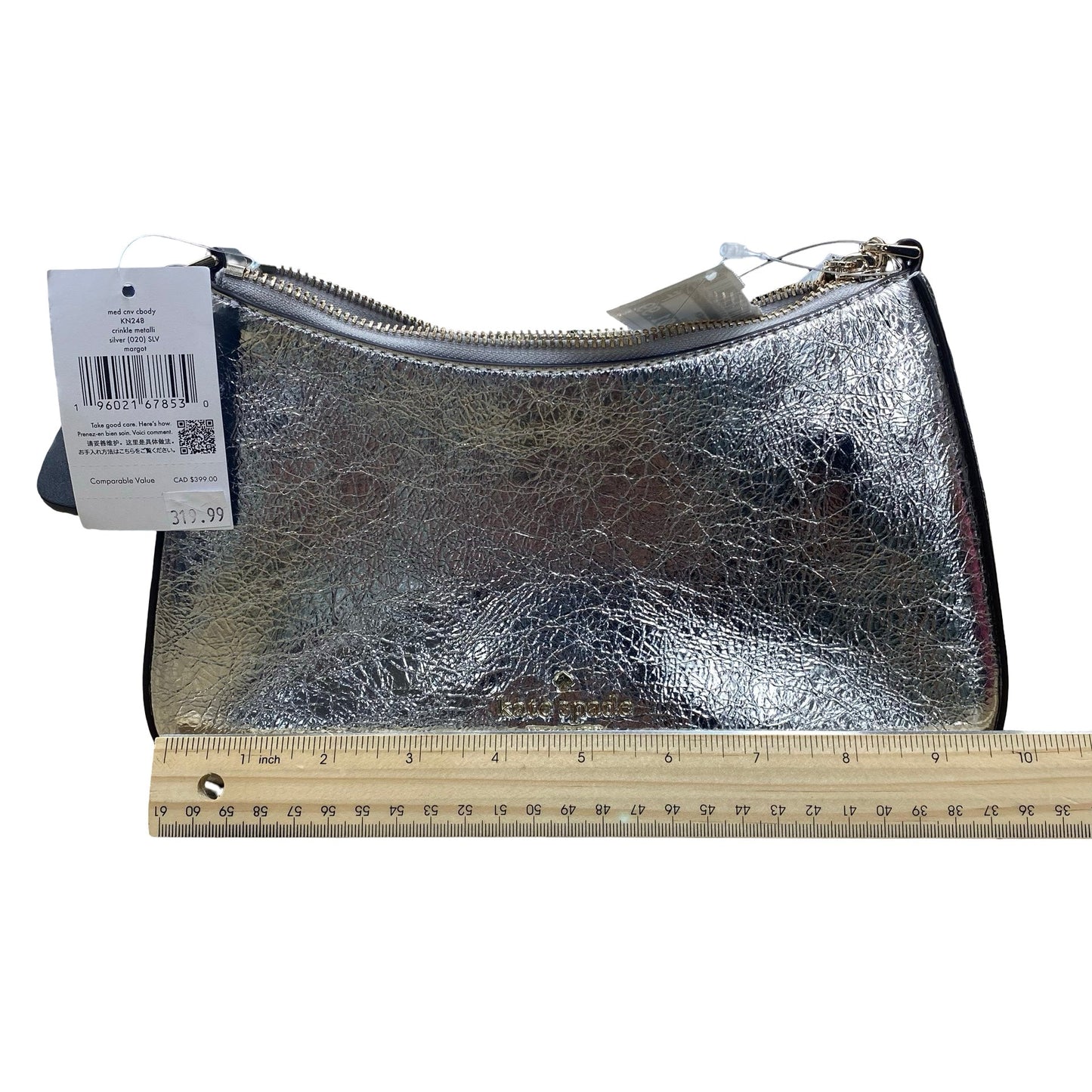 Handbag Designer By Kate Spade In Silver, Size:Medium
