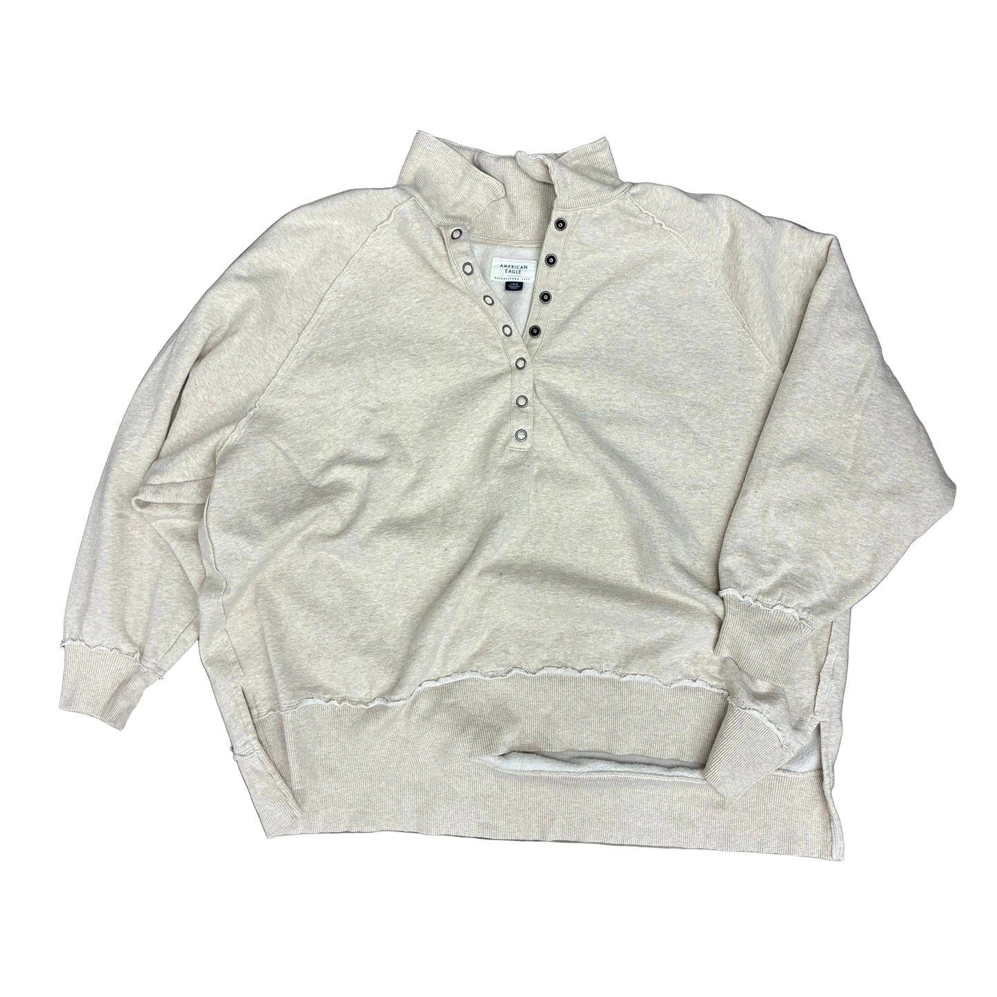 Sweatshirt Collar By American Eagle In Cream, Size: L