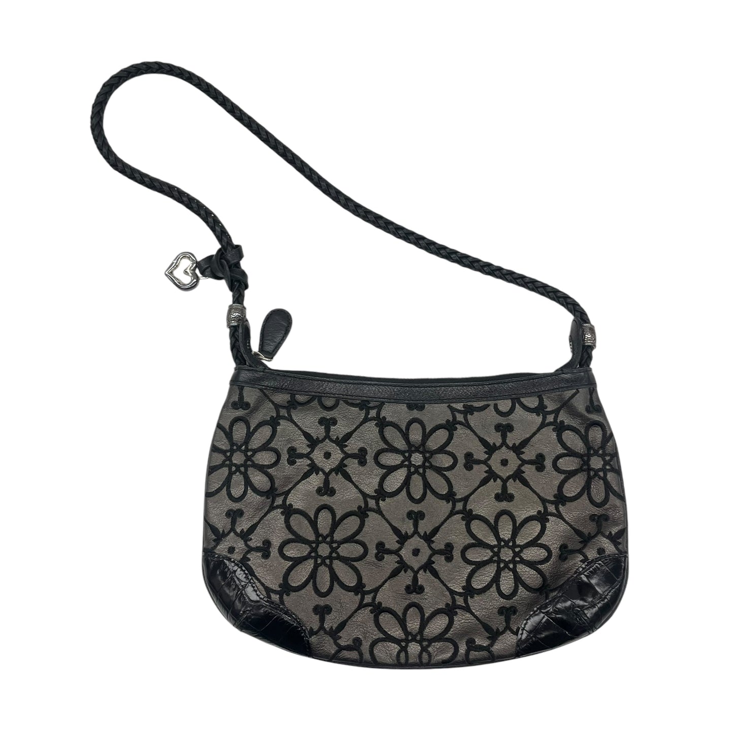 Handbag By Brighton In Black & Grey, Size:Medium