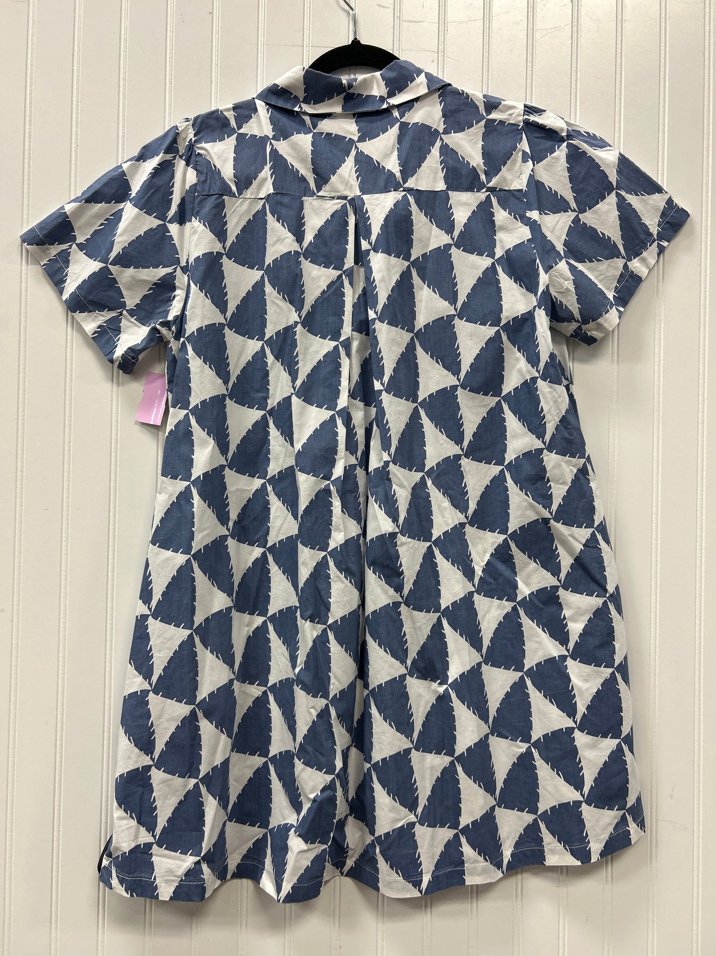 Dress Casual Short By Jodifl In Blue & Cream, Size:L