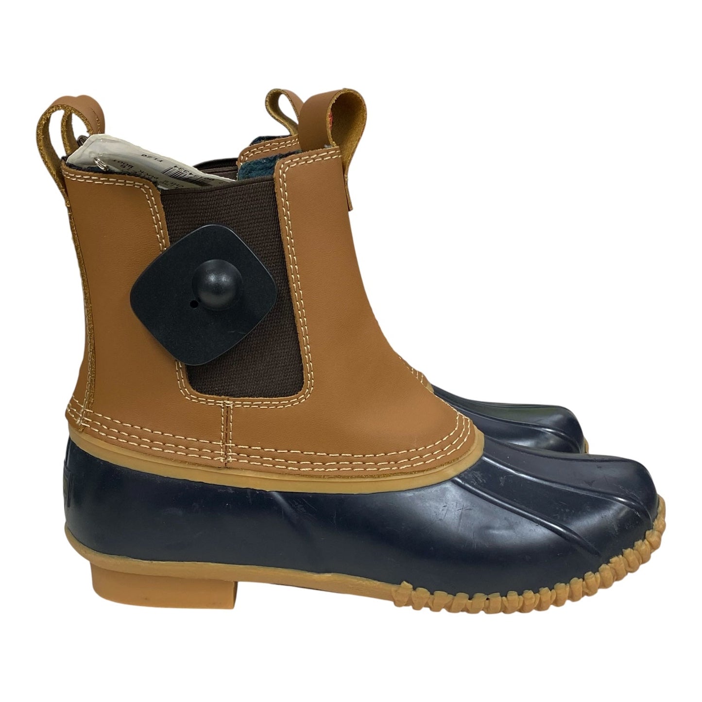 Boots Rain By Lands End In Black & Brown, Size:6