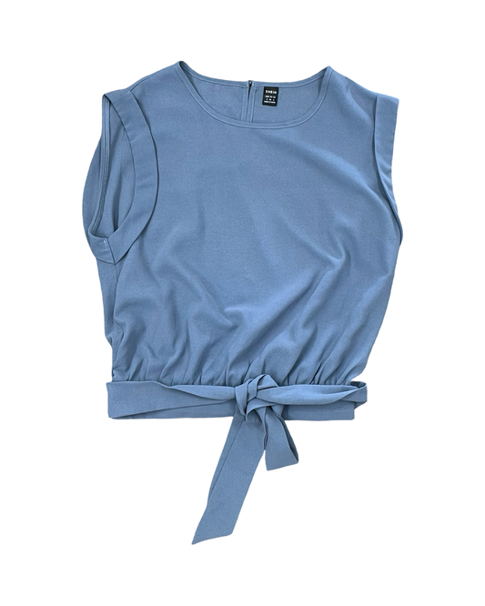 Top Sleeveless By Shein In Blue, Size:S