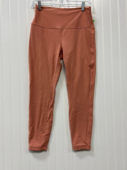 Athletic Leggings By Lululemon In Orange, Size:10