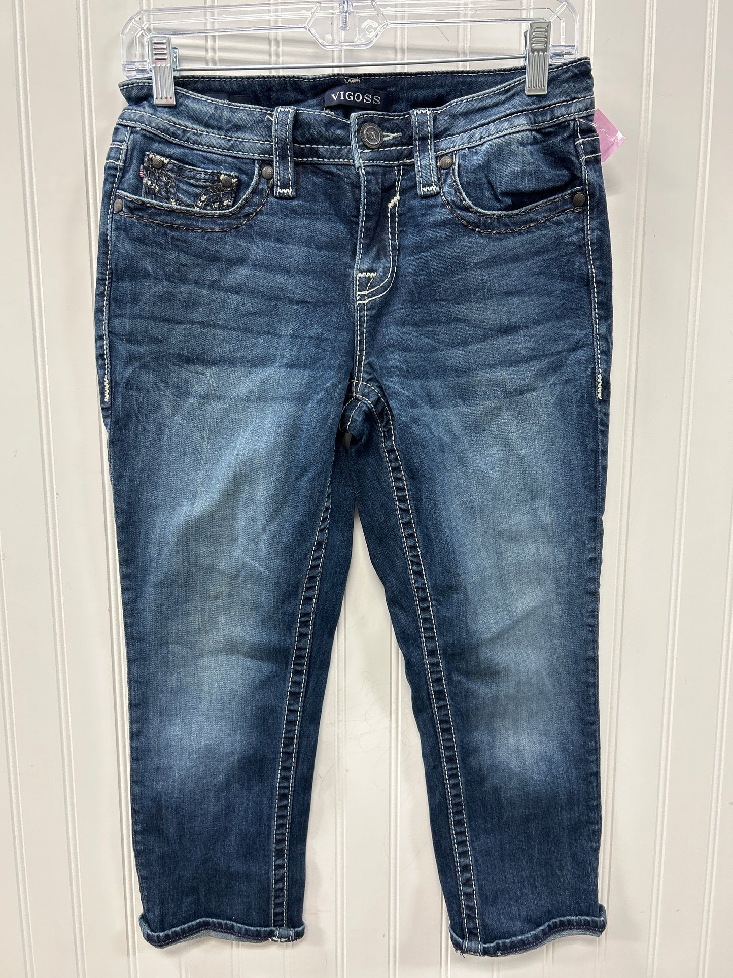 Capris By Vigoss In Blue Denim, Size:6