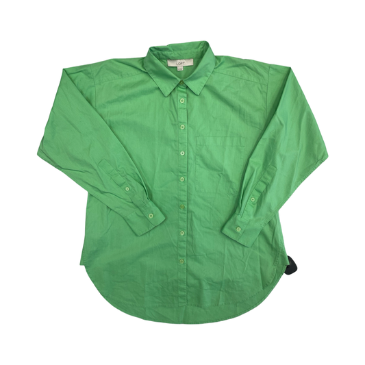 Blouse Ls By Loft In Green, Size:Xs
