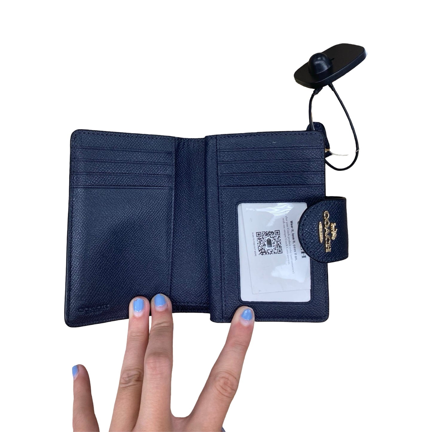 Wallet Designer By Coach In Navy, Size:Small