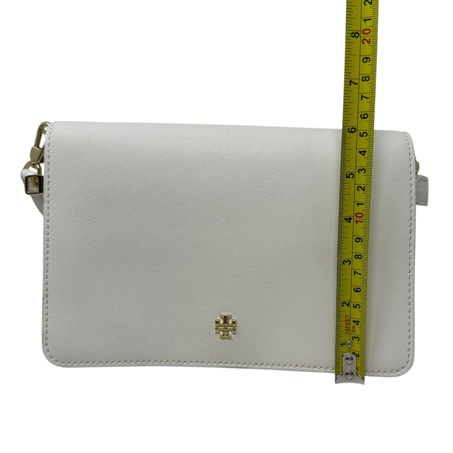Emerson Saffiano Crossbody Designer By Tory Burch, Size: Small