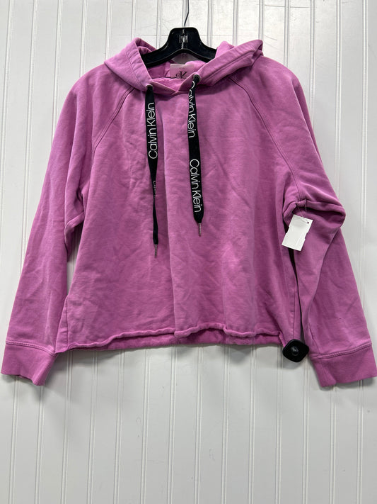 Sweatshirt Hoodie By Calvin Klein In Pink, Size:Xl