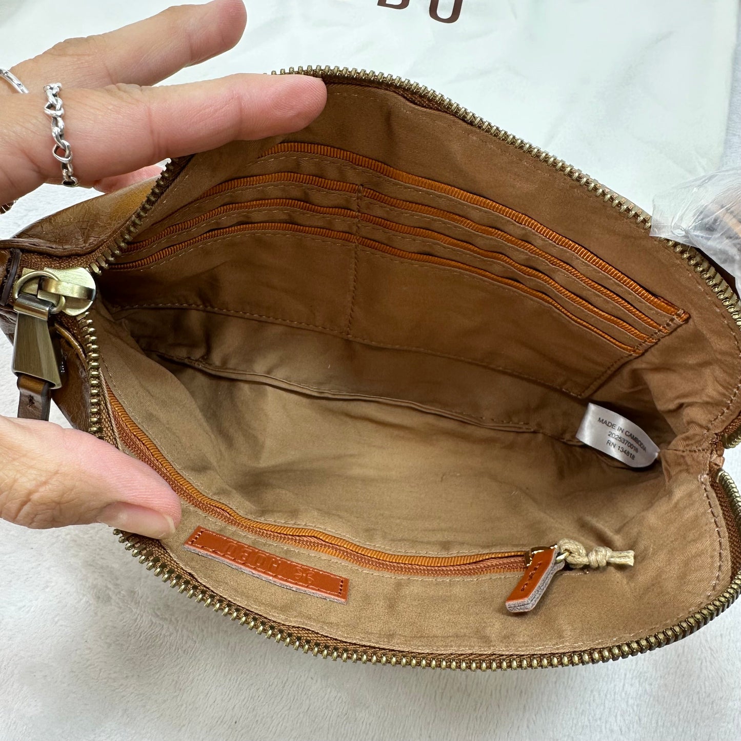 Sable leather Wristlet By Hobo Intl, Size: Medium