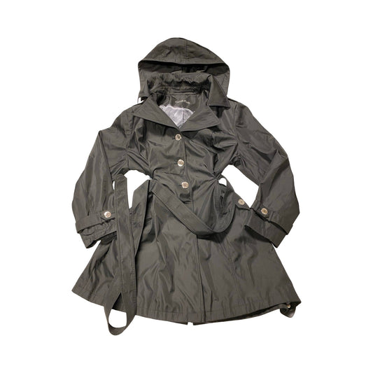 Coat Trench Coat By Calvin Klein In Black, Size:S