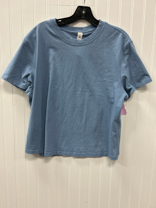 Athletic Top Ss By Lululemon In Blue, Size:10