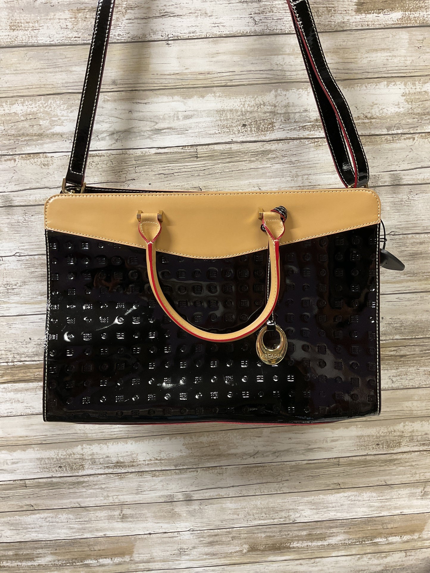 Handbag By Cmb In Black & Brown, Size:Large