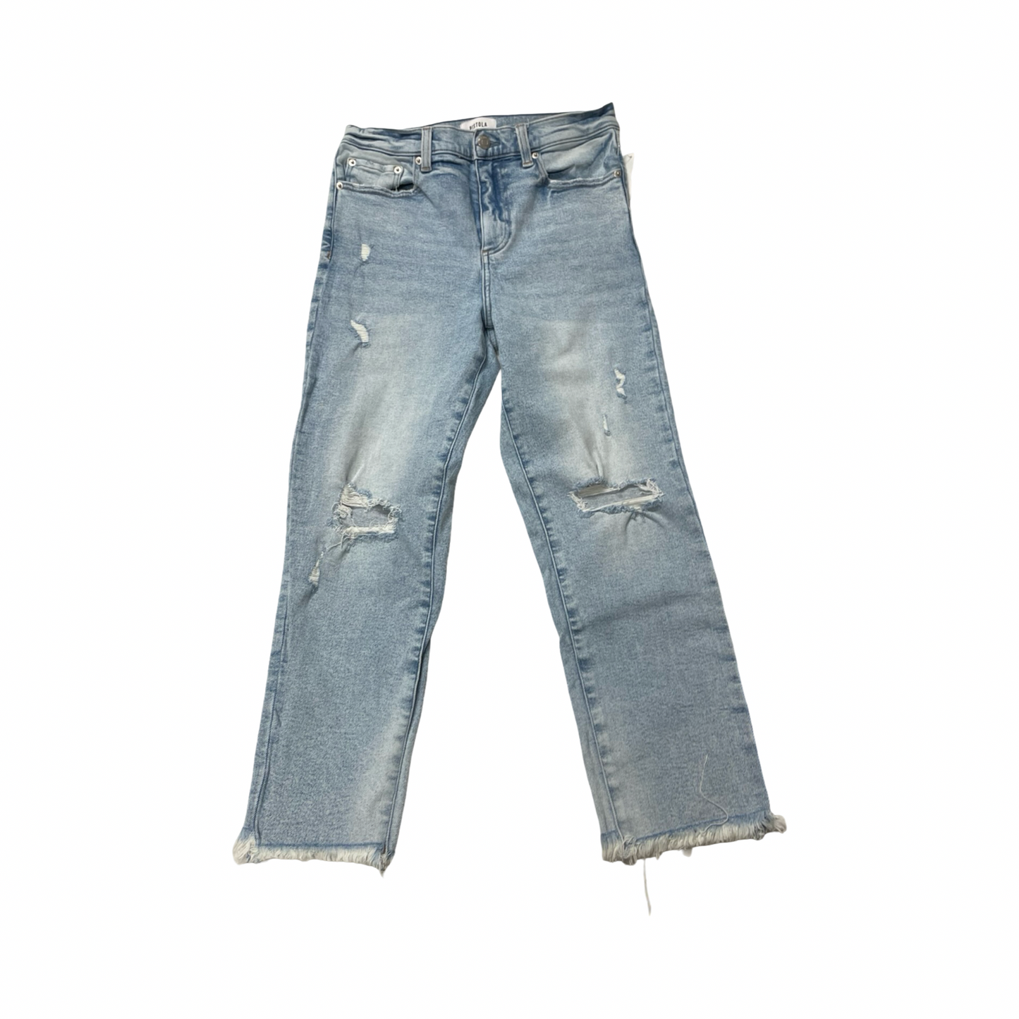 Jeans Straight By Pistola In Blue Denim, Size:8