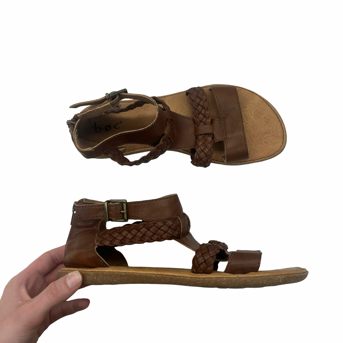 Sandals Flats By Boc In Brown, Size:7