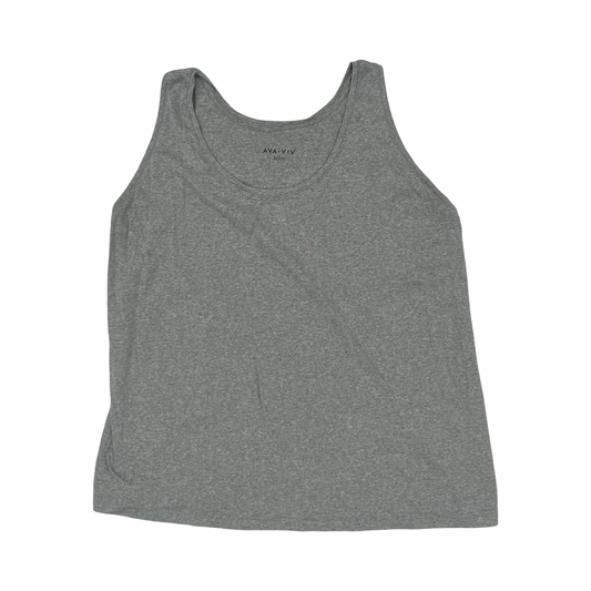 Top Sleeveless By Ava & Viv In Grey, Size:2X