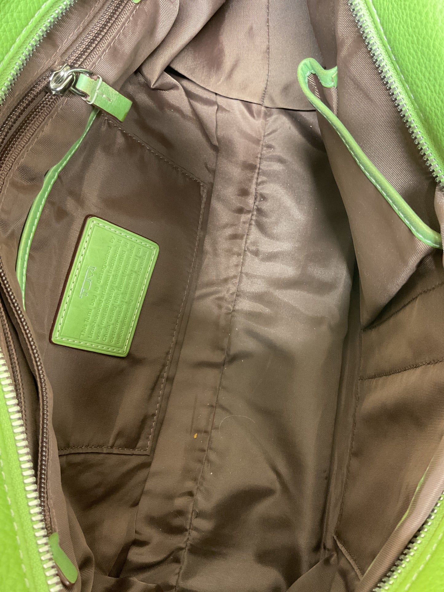 Handbag Designer By Tumi In Green, Size:Medium