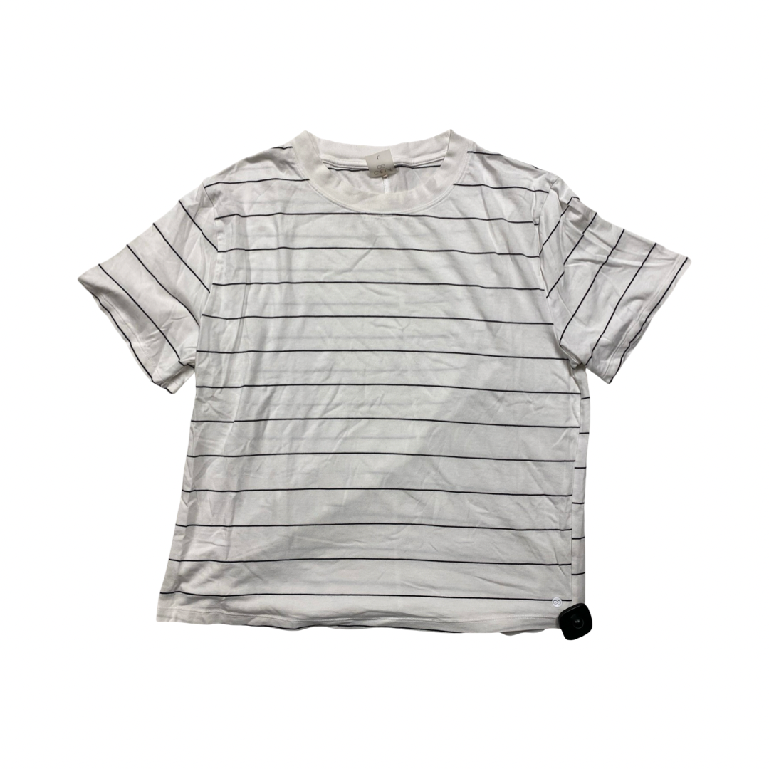 Athletic Top Ss By Calia In Striped Pattern, Size:L