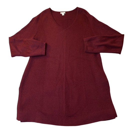 Sweater By J. Jill In Maroon, Size:M