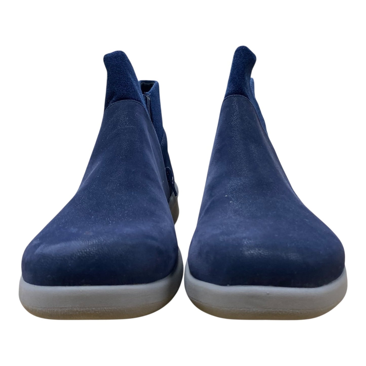 Boots Ankle Flats By Clarks In Blue, Size:12