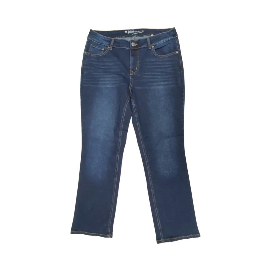Jeans Boot Cut By Maurices In Blue Denim, Size:14