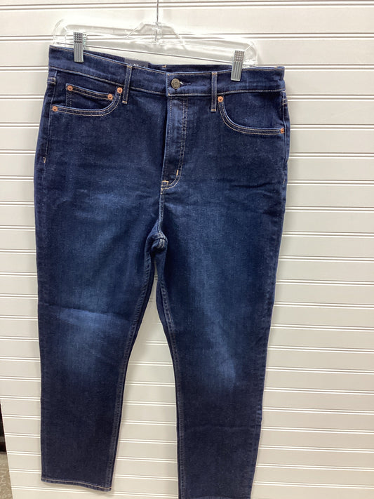 Jeans Straight By Gap In Blue Denim, Size:14