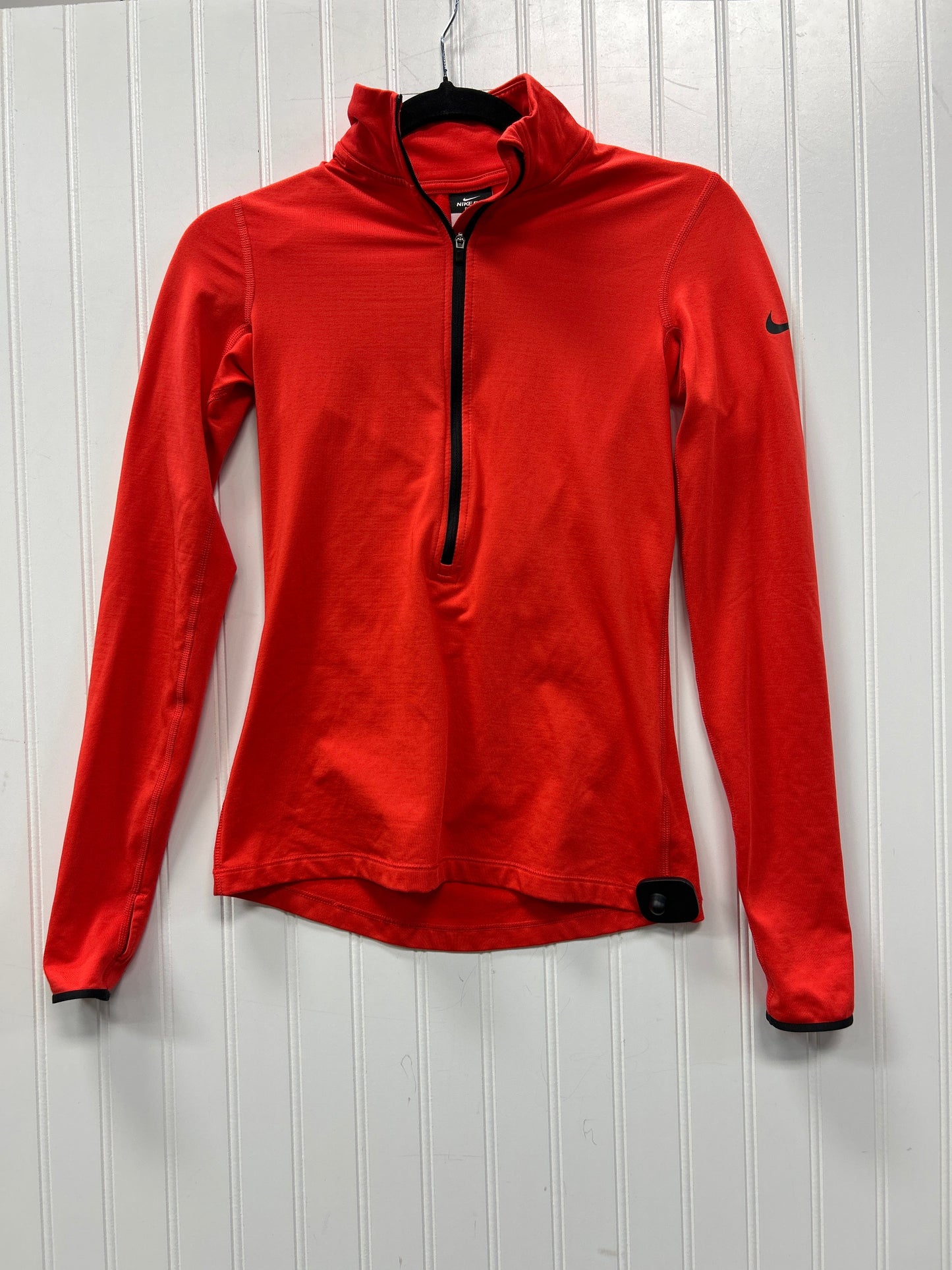 Athletic Top Ls Collar By Nike Apparel In Red, Size:S