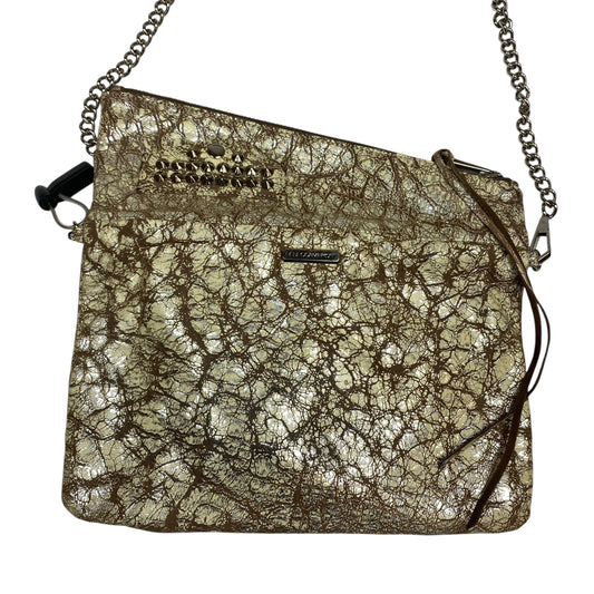 Crossbody Designer By Rebecca Minkoff In Brown & Cream, Size:Small