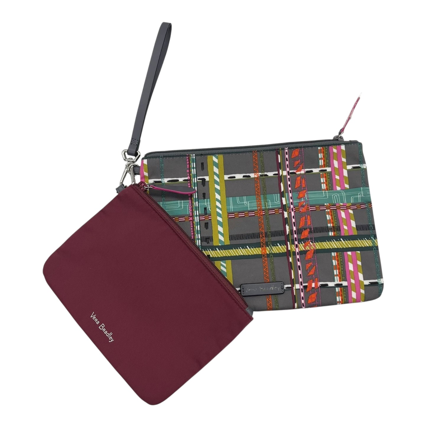 Wristlet By Vera Bradley In Grey & Red, Size:Medium