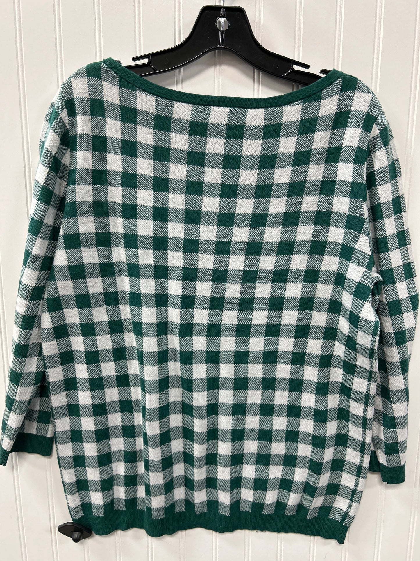 Top Ls By Ann Taylor In Green & White, Size:L