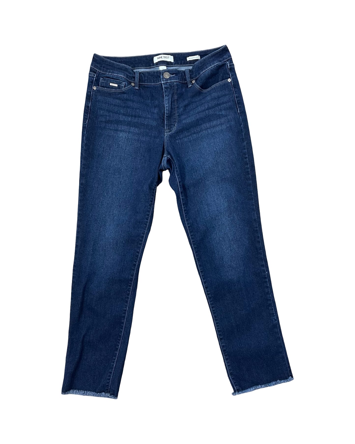 Jeans Cropped By Nine West In Blue Denim, Size:6