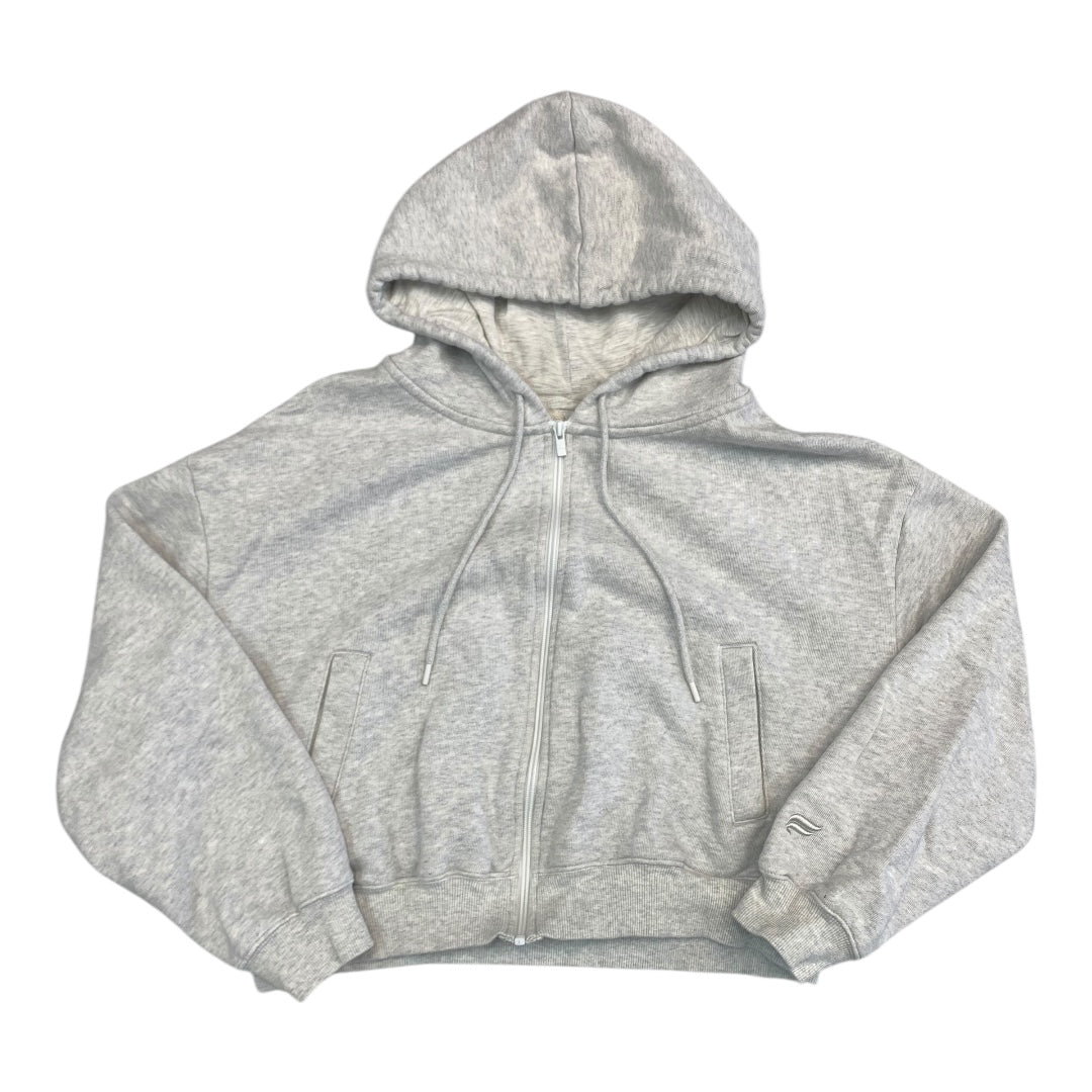 Athletic Sweatshirt Hoodie By Fabletics In Grey, Size:M