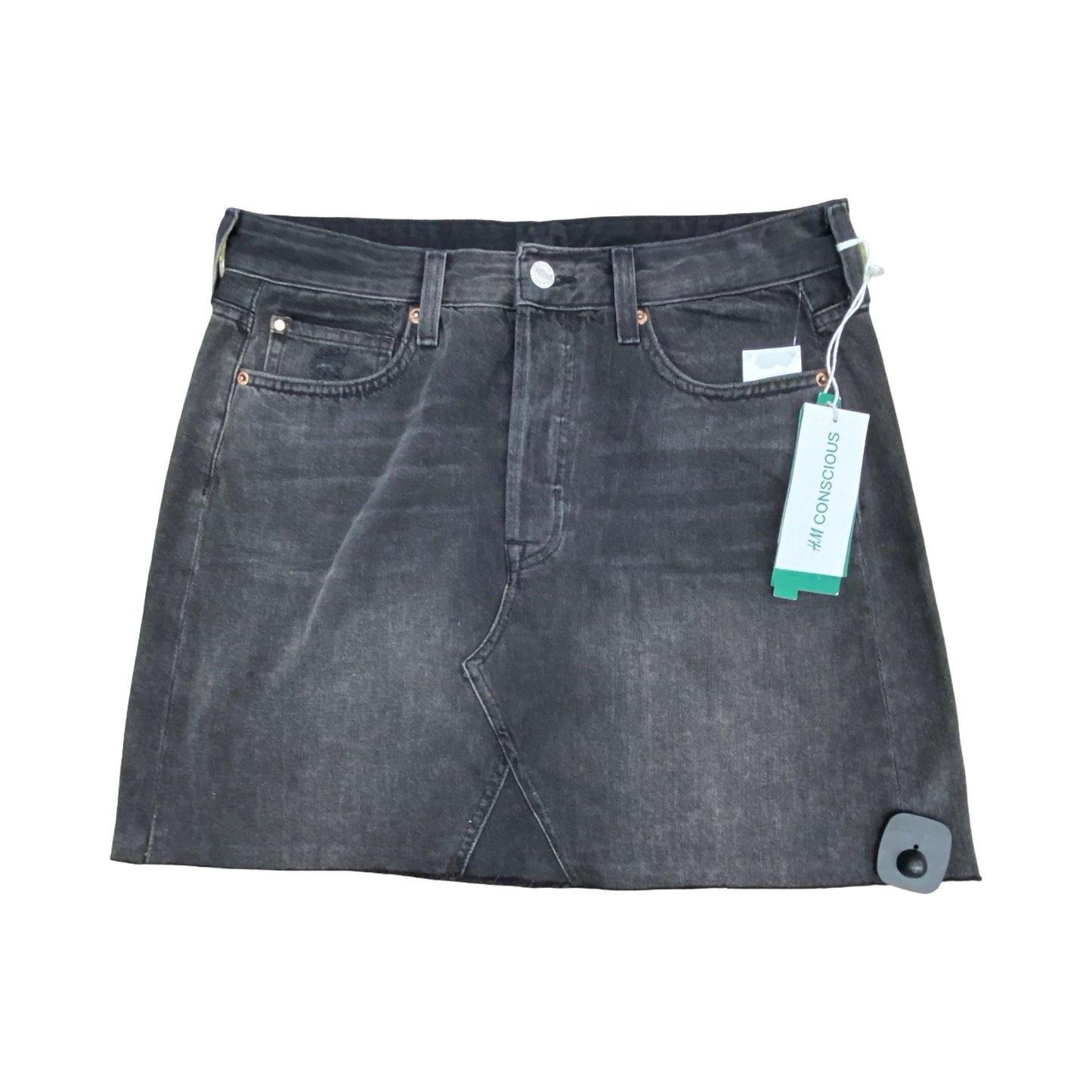 Skirt Mini & Short By H&M In Black Denim, Size:8
