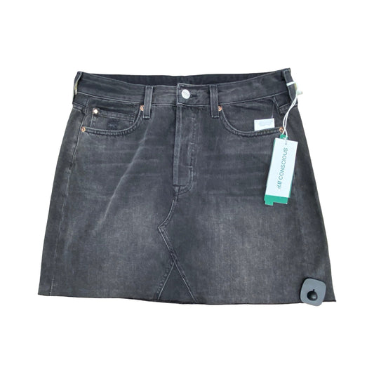 Skirt Mini & Short By H&M In Black Denim, Size:8