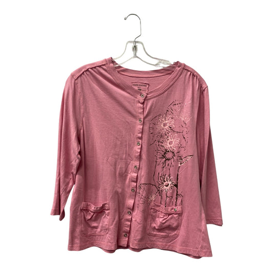 Top Ls By Oleg Cassini In Pink, Size:L
