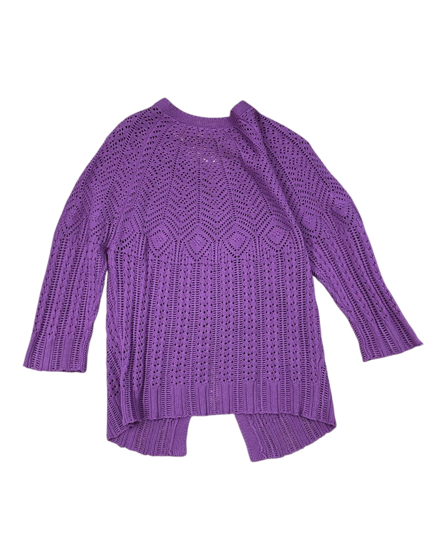 Cardigan By Northcrest In Purple, Size:S