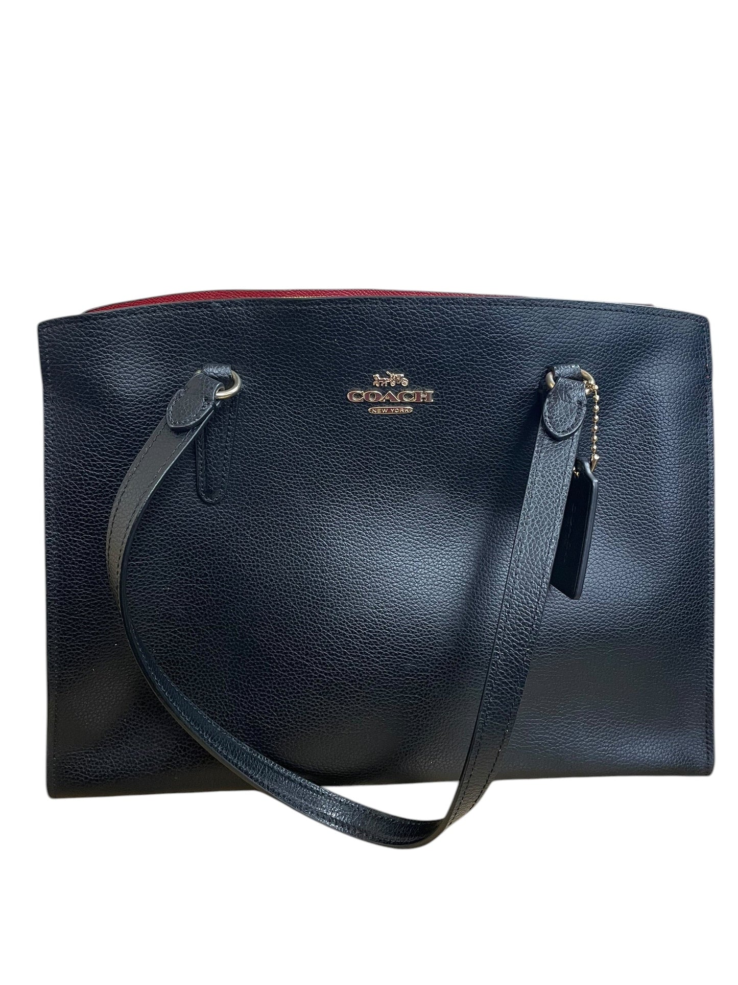 Handbag Designer By Coach In Black, Size:Large