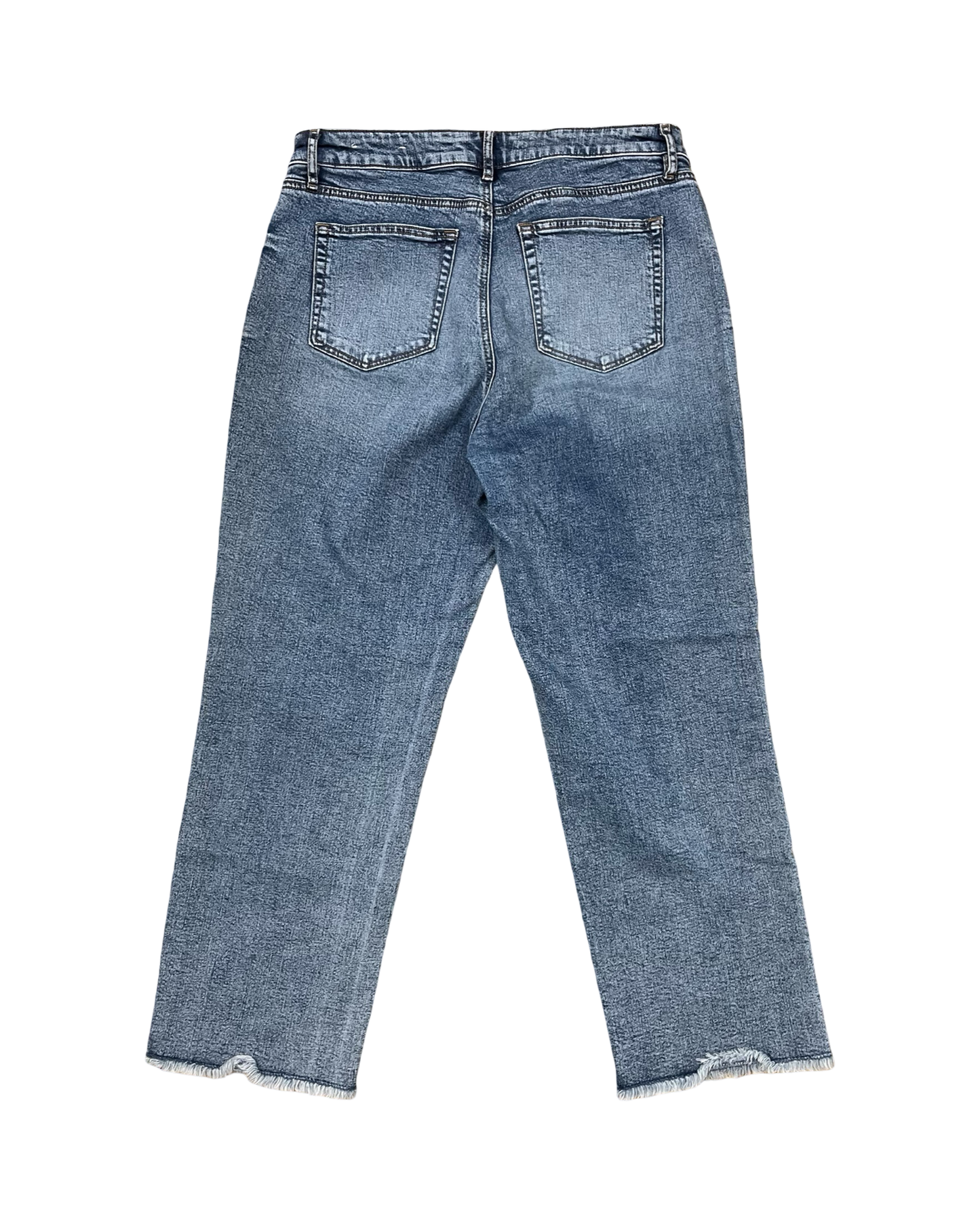 Jeans Cropped By Loft In Blue Denim, Size:12